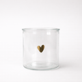 Kerzenglas "little heart" gold